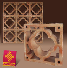 Maurische und mediterrane Baustoffe • Rustikale Terracotta-Formziegel als Raumteiler oder Sichtschutz