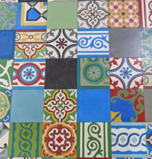 Zementfliesen günstig, schön und einmalig. Bei “Patchwork” kann man alles nutzen