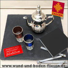 Sonderanfertigung von einfarbigen Zementfliesen in Überformat 