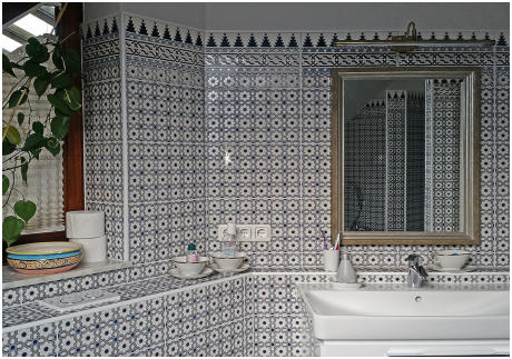Andalusische Fliesen Bad • Kundenfoto