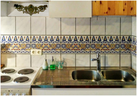 Küche mit andalusischen Fliesen • Kundenfoto 